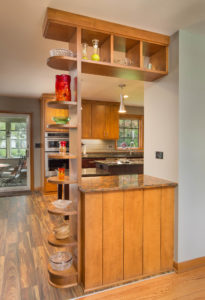Kitchen Mid Century Modern Wood Shelves