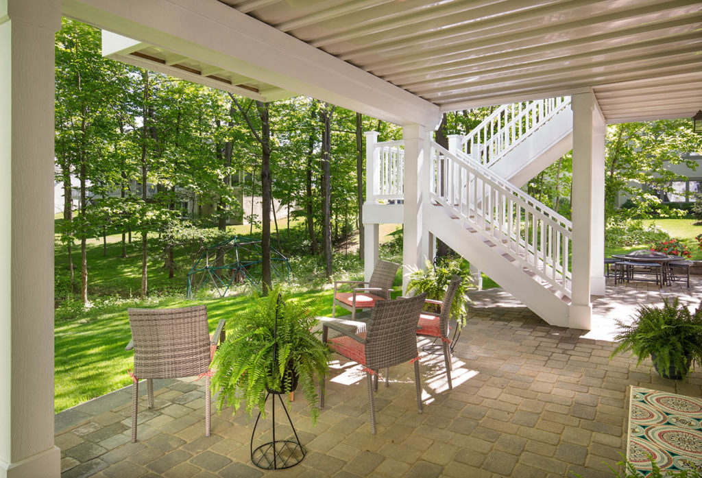 Outdoor Living deck improvements lower woods view