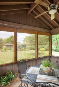 Outdoor Screened Porch Remodel with Fan Upper Arlington Ohio