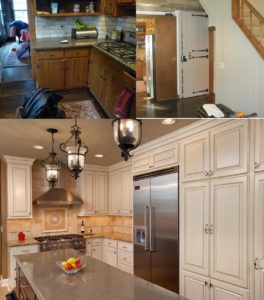 Before and After Traditional Kitchen remodel redesign and build by The Cleary Company