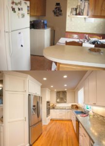 Before and After kitchen Remodel in Upper Arlington