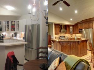 Before and After open concept kitchen remodel in Columbus by The Cleary Company