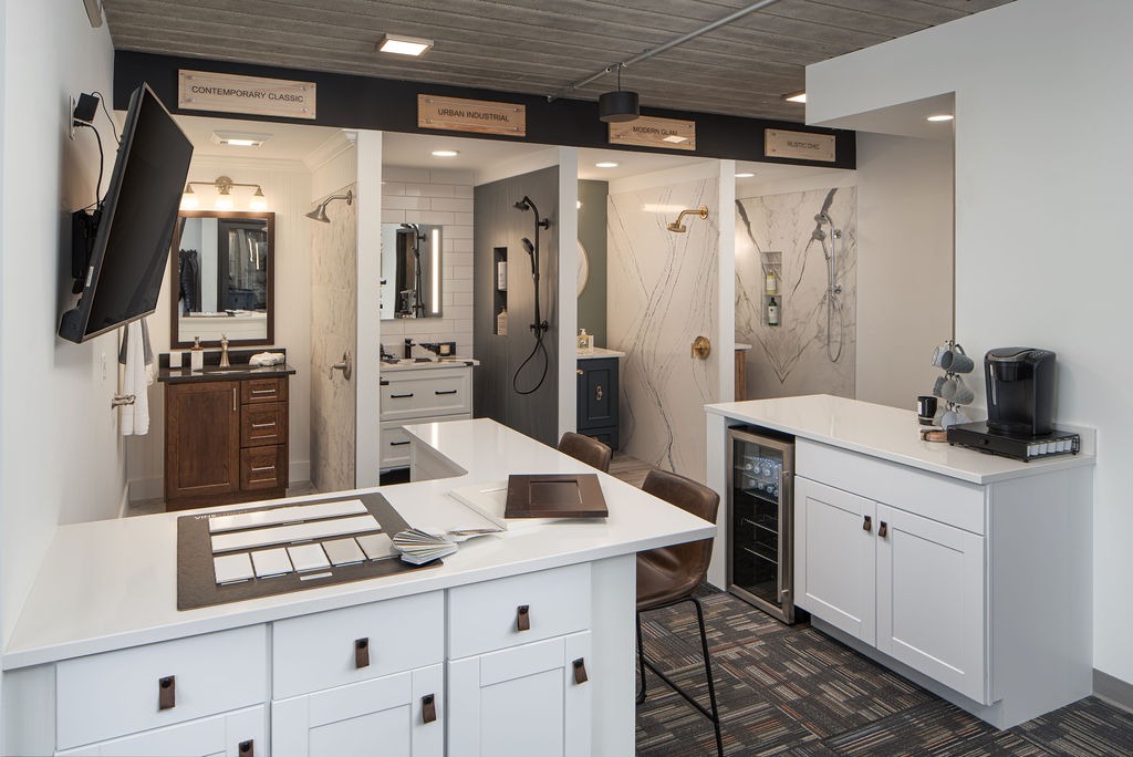 The new showroom at bath2BATH where you can choose your favorite bath design style