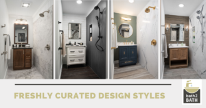 Freshly curated design styles for your bathroom remodel