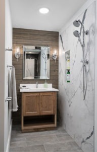 Rustic chic bathroom remodel